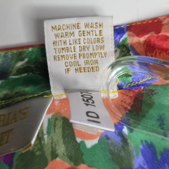 Vintage Victoria's Secret Gold Label Multicolor Floral Slip Dress Size P (XS) - Picture 7 of 7